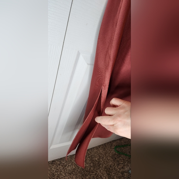 BHLDN Anthropologie One Shoulder Dress Size 4 Midi With Small Slit Size 4 - Picture 7 of 10